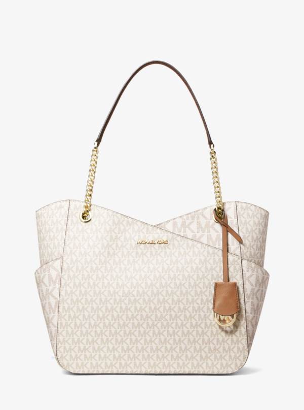 Damske Taška Cez Rameno Michael Kors Jet Set Large Logo Biele Žlté - Kabelky Michael Kors Sleva | ZGSMT-3586